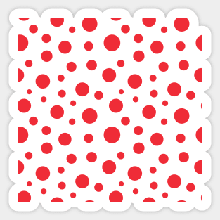 Red circles over beige Sticker